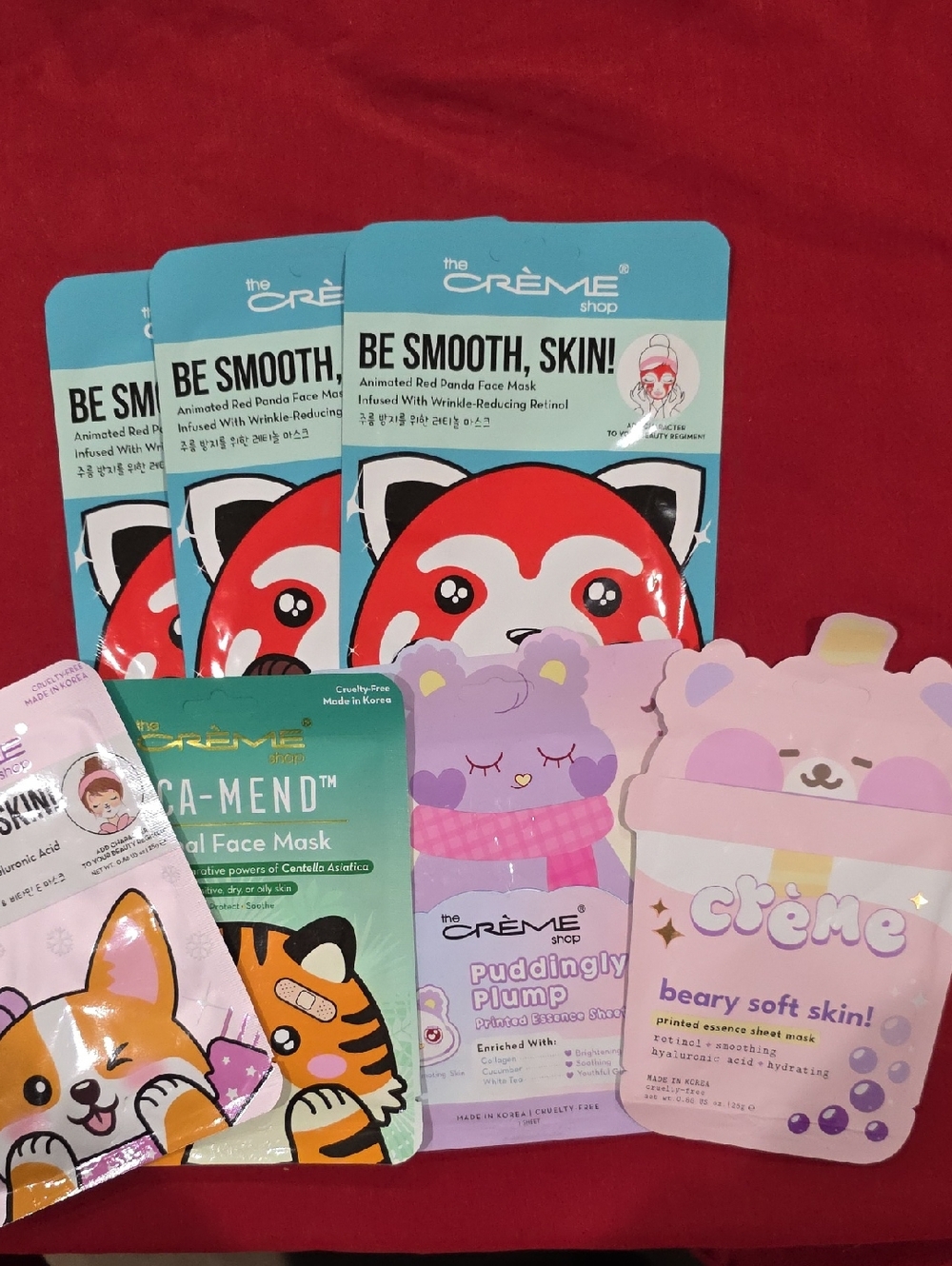 The Crème Shop Cute Animal Sheet Mask Bundle Of 7